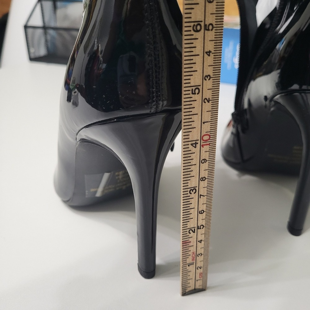 Torrid Black Patent Faux Leather Stiletto Ankle Boots 8.5 WW 18438739 - Picture 7 of 7